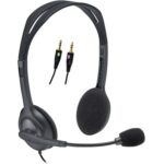 Logitech H110 Dual Plug Stereo Headset Black | 3.5mm