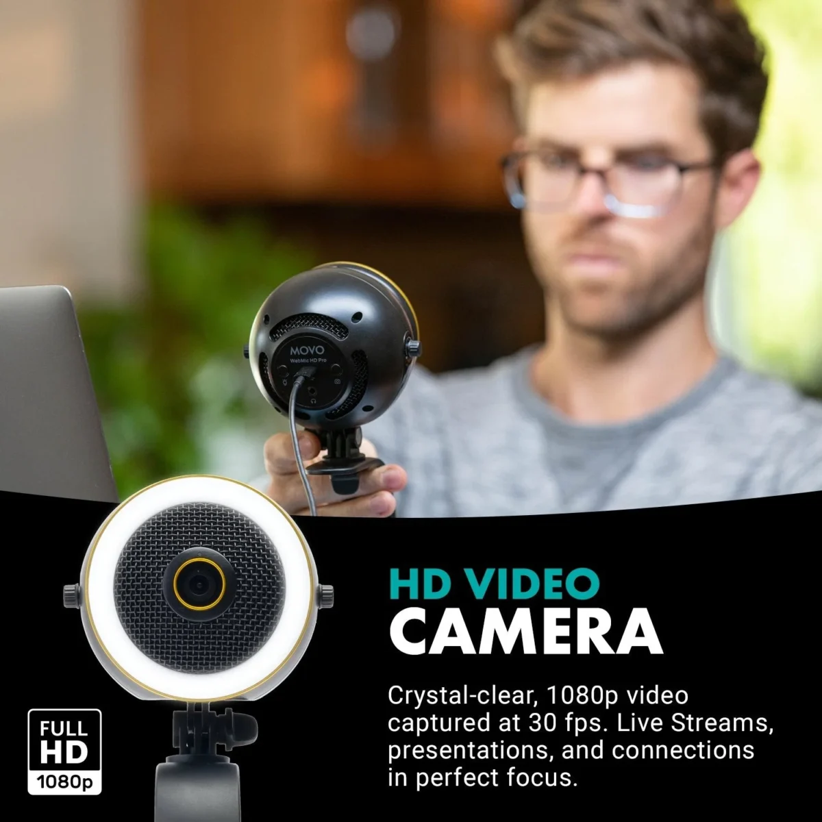 Movo WebMic HD Pro All-in-One Webcam - Image 2